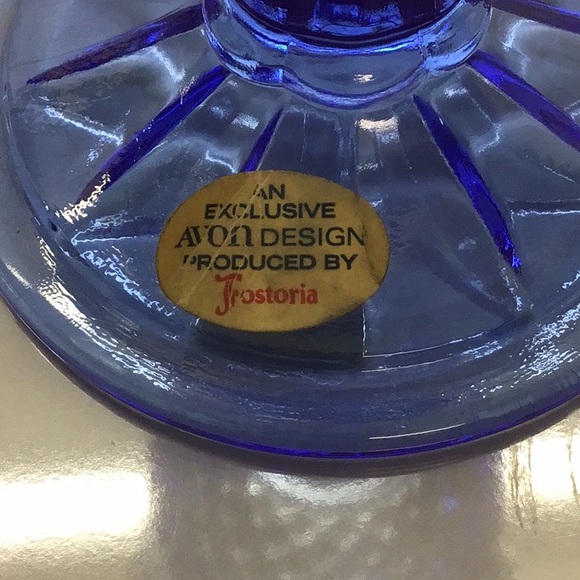 FOSTORIA VINTAGE GEORGE AND MARTHA WASHINGTON FROSTED COBALT BLUE GOBLETS - Picture 2 of 5